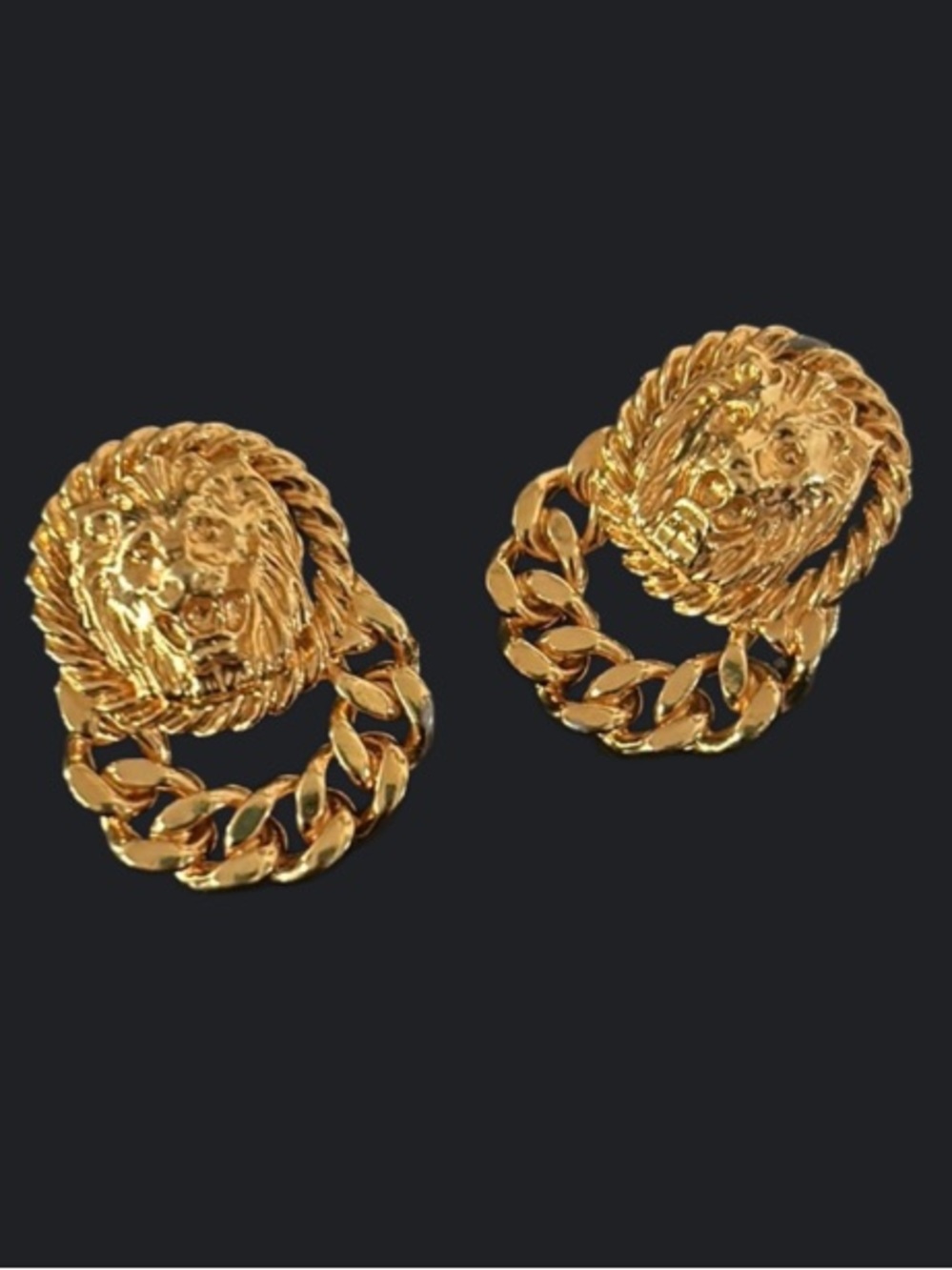 Vintage LION Door Knocker Earrings